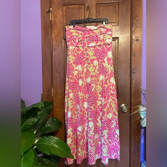 🌸Lilly Pulitzer Long Strapless Floral Maxi XL - Picture 3 of 12